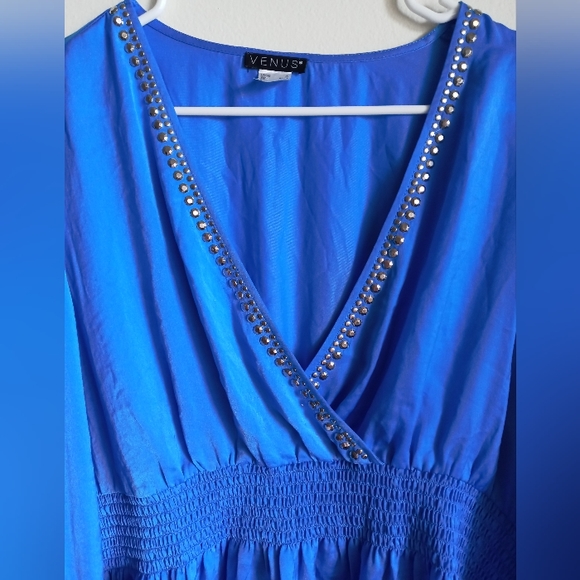 Venus blue 1X blouse - Picture 4 of 8